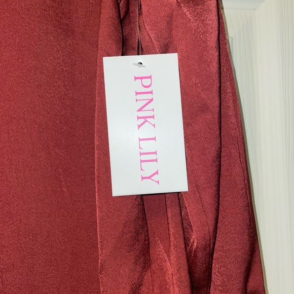 Rust colored button down top - Picture 4 of 6